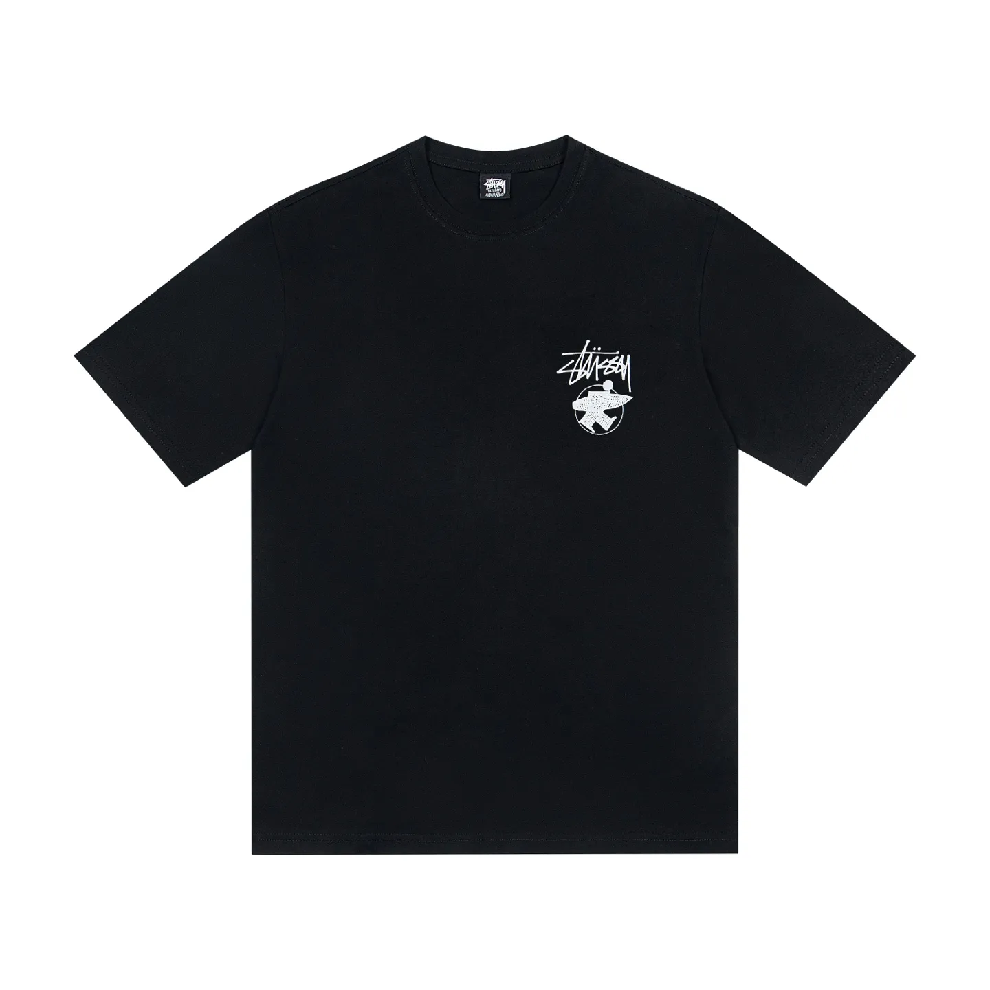 XY 147# P55（ Quality ） Stussy LONG HAUL TEE PIGMENT DYED T Same Style ：Black White Size：S M L XL ： 260 ：